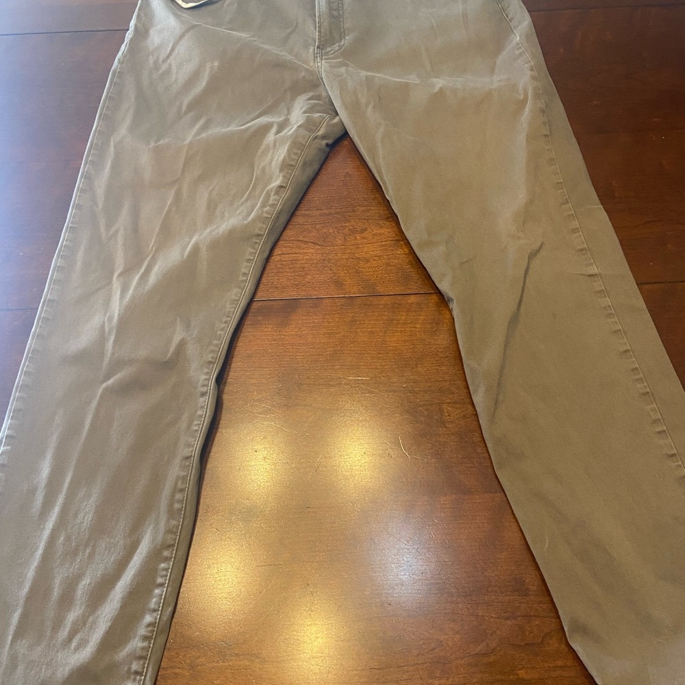 Lucky Brand 121 Slim Straight Dark Brown Khakis 40x32